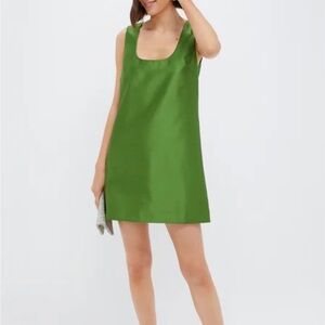 Tuckernuck Mollie Dress Green Dupioni